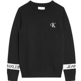 CALVIN KLEIN Intarsia Logo Sweater Black
